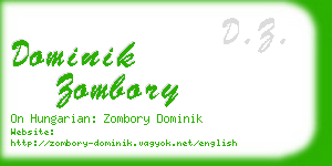 dominik zombory business card